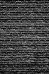 Monochrome brick wall texture, background