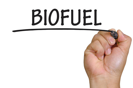 hand writing biofuel