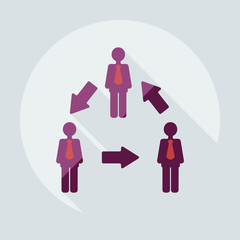 Flat modern design with shadow icons business icon