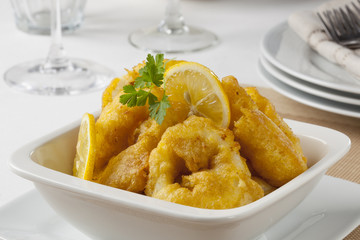 A plate of battered squid