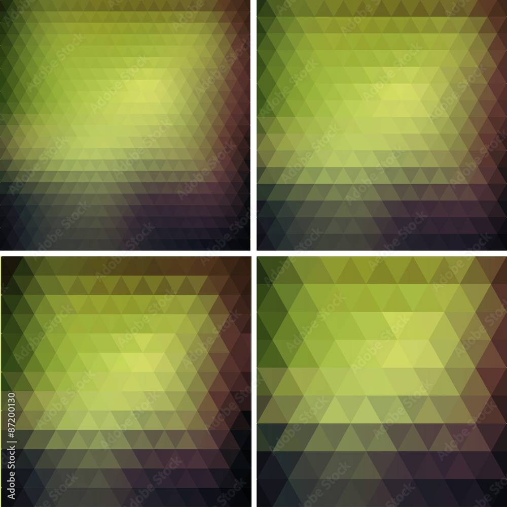 Poster abstract retro triangle background