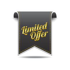 Limited Time Offer golden Vector Icon Design