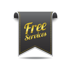 Free Services golden Vector Icon Design