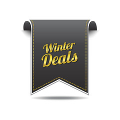 Winter Deals golden Vector Icon Design