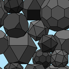 Seamless pattern 3d geometric shapes.
