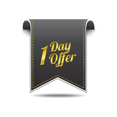 1 day Offer golden Vector Icon Design