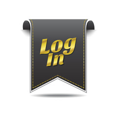 log In golden Vector Icon Design