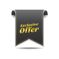 Exclusive Offer golden Vector Icon Design
