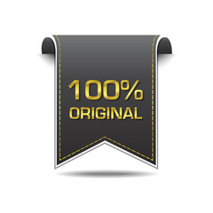100 Percent Original golden Vector Icon Design