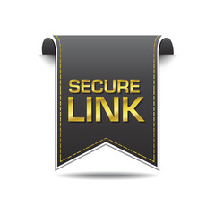 Secure Link golden Vector Icon Design
