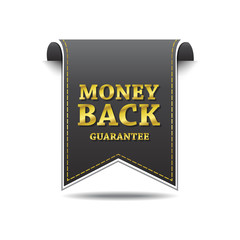 Money Back Guarantee golden Vector Icon Design