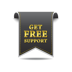 Get Free Support golden Vector Icon Design