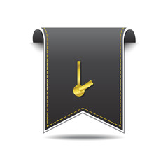 Clock golden Vector Icon Design
