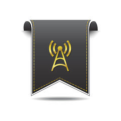 Radio Signal golden Vector Icon Design