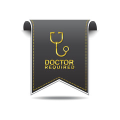 Doctor Required golden Vector Icon Design