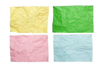 Colorful crumpled paper