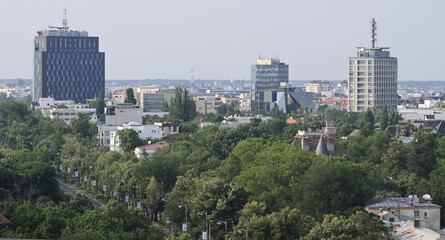 Panoramic view of Bucharest from above.