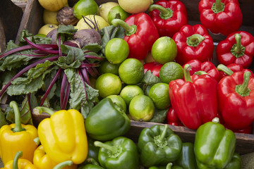 Close up of fruit and vegetables