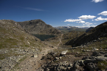 Besseggen Ridge in Jotunheimen National Park, Norway