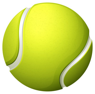 Single light green tennis ball