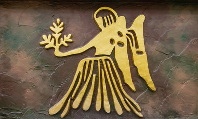 Virgo sign of horoscope on the wall