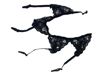 Black garter isolated on white background