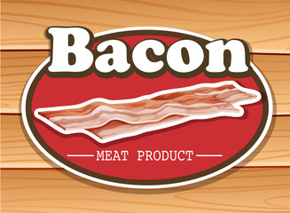 Bacon advertisement with text