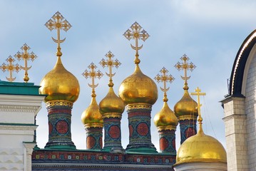 Obraz premium Moscow Kremlin. Terem churches. UNESCO World Heritage Site.