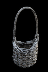 Obraz premium Vintage Basket on black Background