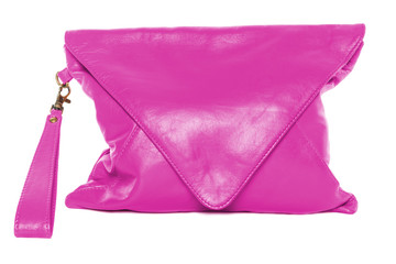 Woman bag isolated on white background medium violet red color