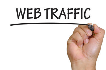 hand writing web traffic