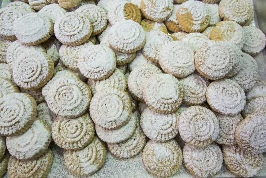 Mamoul biscuit at market stall