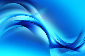 Blue Abstract Waves Art Composition Background