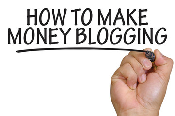 hand writing how to make money blogging