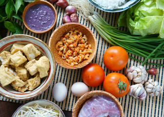 Obraz na płótnie Canvas Vietnamese food, bun rieu, bunrieu,Vietnam eating