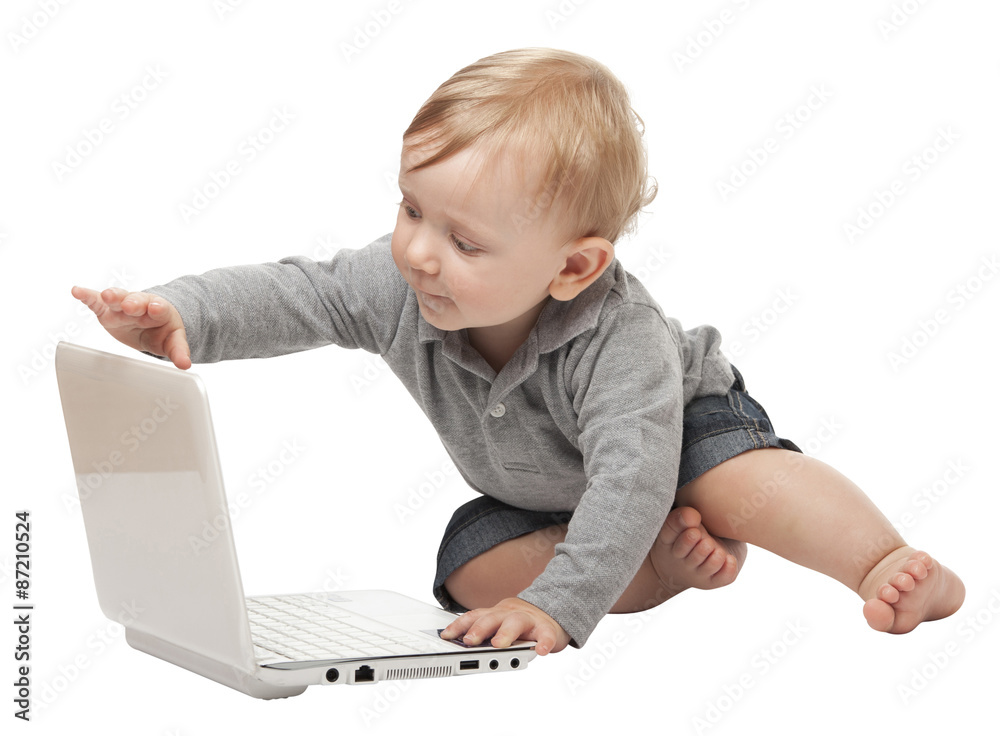 Aufkleber child with notebook