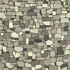 Seamless colored background wall from stones of various sizes.