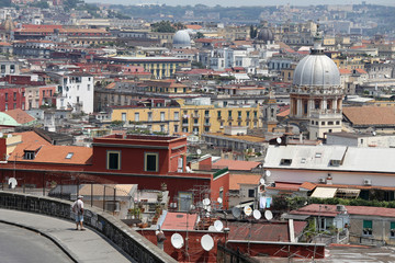 Panoramic view of Naples, Napoli, Italy