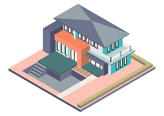 illustration of info graphic house concept in isometric graphic
