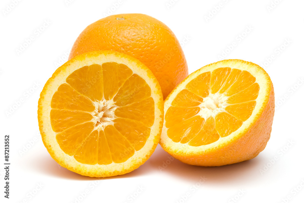Wall mural oranges on white background - Wall murals