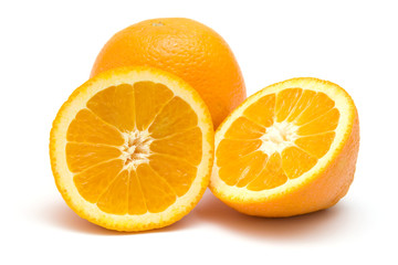 oranges on white background