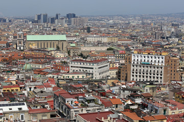 Obraz premium Aerial daylight view of colour streets of Naples