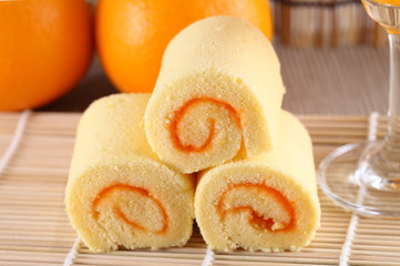 roll cake orange