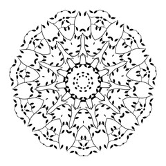 Vector Beautiful Deco Black Mandala