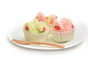 Cotton wool cake. Thai Dessert