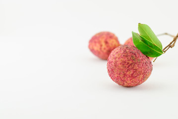 Red Litchi fruit isolated