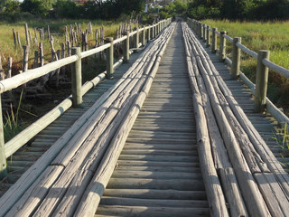 Fototapeta na wymiar wooden bridge