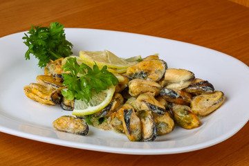Mussels in butter sauce