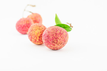 Red Litchi fruit isolated