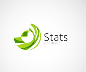 Statistics company logo design. Vector illustration. 